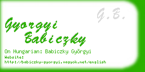 gyorgyi babiczky business card